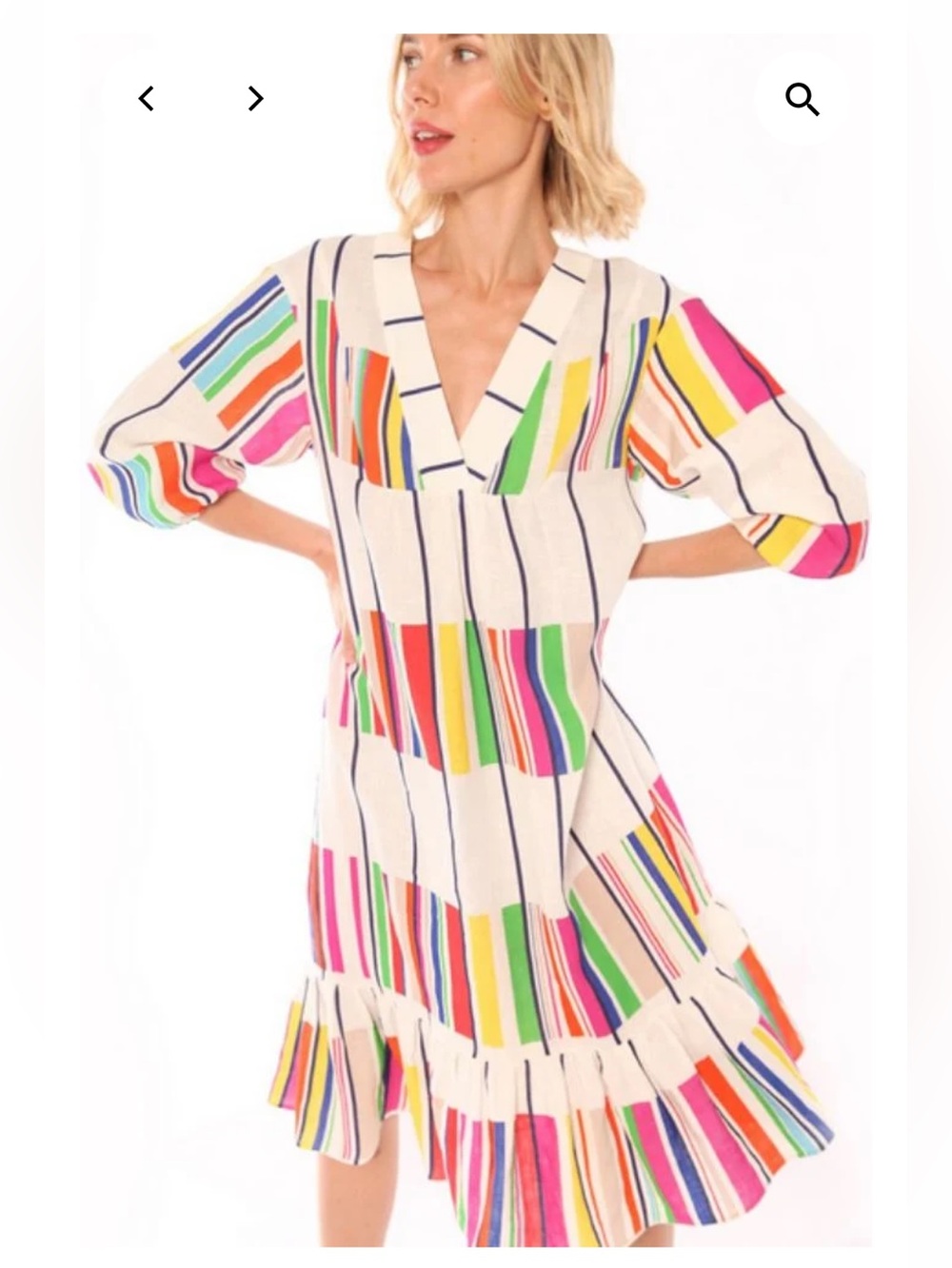 Vilagallo Fabrizia Woven Atrani Print Dress